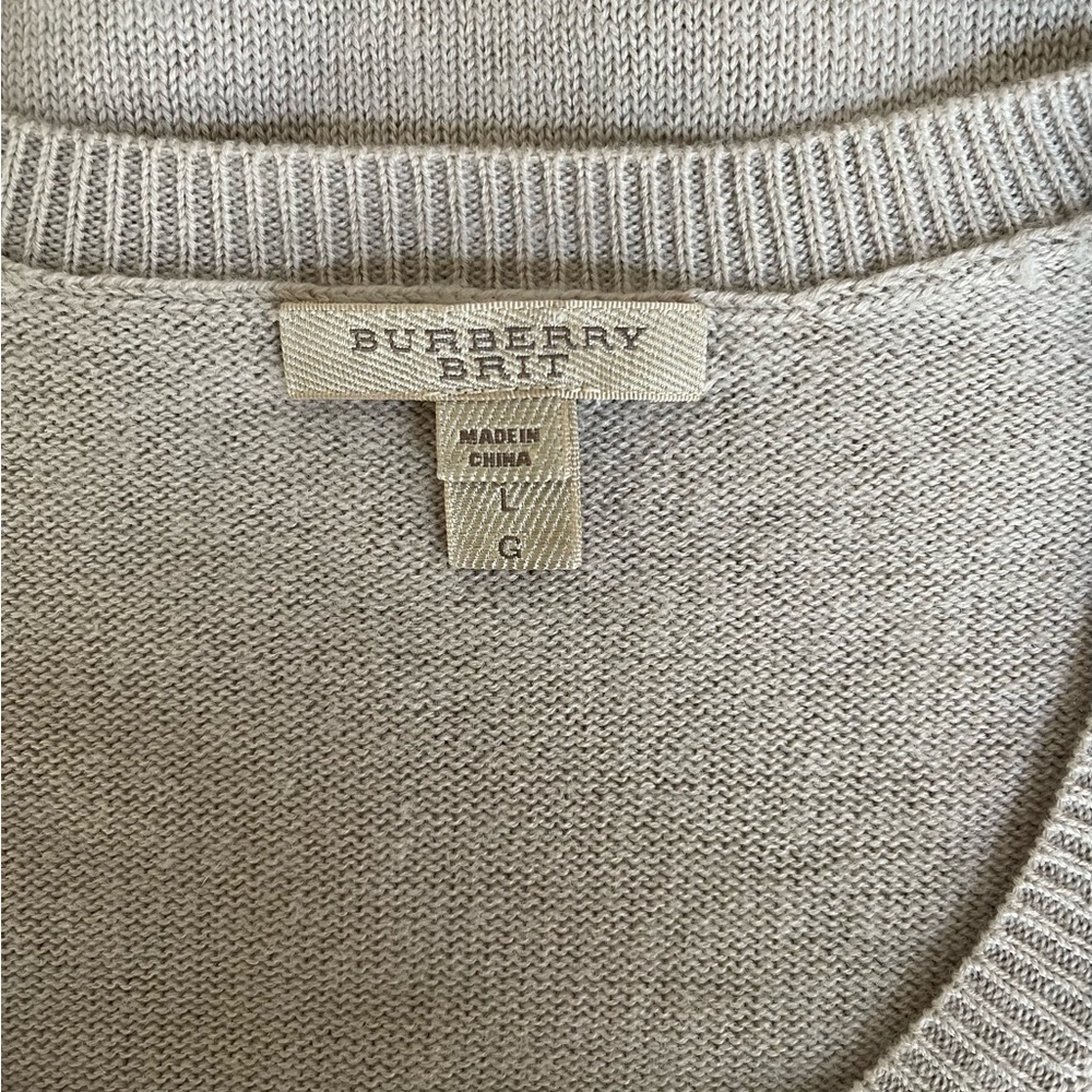 Burberry Brit Merino Wool / Cashmere Women’s Sweater Size Large - Picture 5 of 10